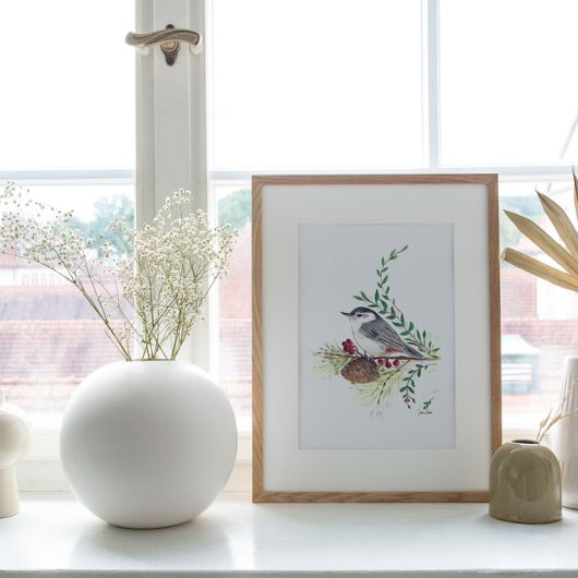 Nuthatch Bird Art Print