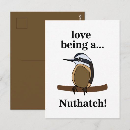 Nuthatch Bird Backyard Birder Birdwatcher Briefkaart (Voorkant / Achterkant)