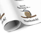 Nuthatch Bird Backyard Birder Birdwatcher Cadeaupapier (Rol Hoek)