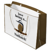 Nuthatch Bird Backyard Birder Birdwatcher Groot Cadeauzakje (Achterkant Gekanteld)