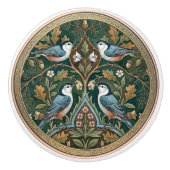 Nuthatch Bird Ceramic Pull Knob Keramische Knop (Voorkant)