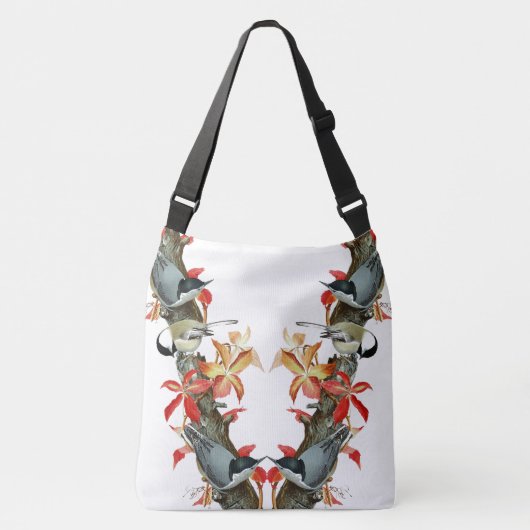 Nuthatch Birds Wildlife laat dieren Canvas tas (Voorkant)