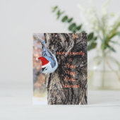 Nuthatch briefkaart-past Vrolijke Kerstmis aan Feestdagenkaart (Staand voorkant)
