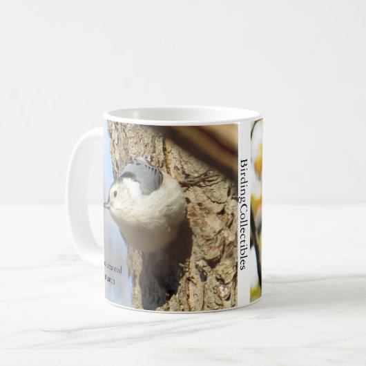 Nuthatch Coffee-Mok door BirdingCollectibles Koffiemok (Voorkant links)