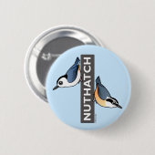 Nuthatch Fan Ronde Button 5,7 Cm (Voorkant /achterkant)