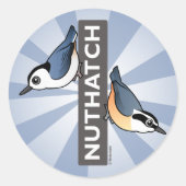Nuthatch Fan Ronde Sticker (Voorkant)