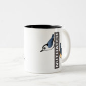 Nuthatch Fan Tweekleurige Koffiemok (Voorkant rechts)