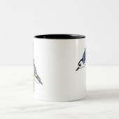 Nuthatch Fan Tweekleurige Koffiemok (Center)