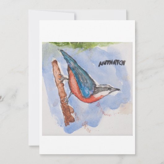 Nuthatch Greeting Card Kaart (Voorkant)