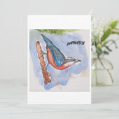 Nuthatch Greeting Card Kaart (Staand voorkant)