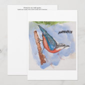 Nuthatch Greeting Card Kaart (Voorkant / Achterkant)