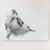 Nuthatch, High-Key Vogelfotografie Legpuzzel (Horizontaal)