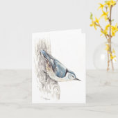 Nuthatch Kaart (Gele Bloem)