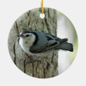 Nuthatch Keramisch Ornament (Achterkant)