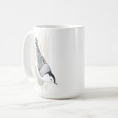 Nuthatch-Mok met witte borstkas Koffiemok (Voorkant links)