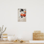 Nuthatch op Persimmons door Ohara Koson Poster (Keuken)
