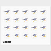 Nuthatch Ronde Sticker (Vel)