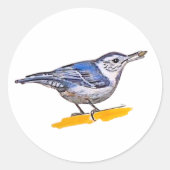 Nuthatch Ronde Sticker (Voorkant)