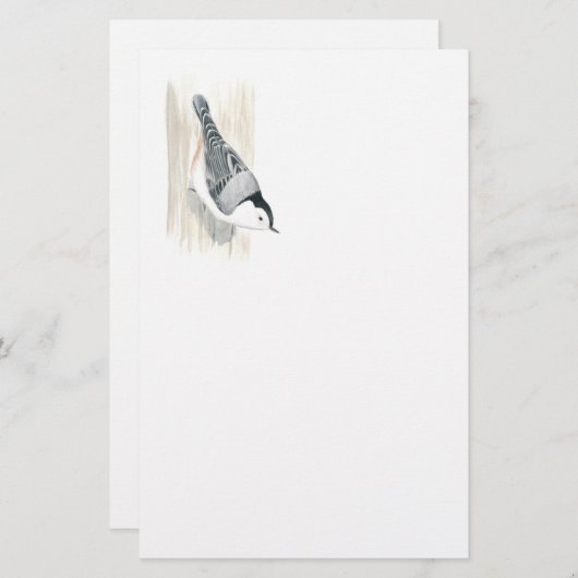 Nuthatch Stationery, met witte korst Briefpapier (Voorkant / Achterkant)