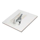Nuthatch Tile met witte borstkas Tegeltje (Zijkant)