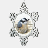 Nuthatch Tin Sneeuwvlok Ornament (Rechts)