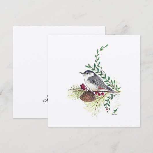 Nuthatch Vogelkunst (Voorkant / Achterkant)