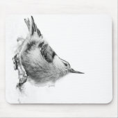 Nuthatch, White Bird fotografie Muismat (Voorkant)