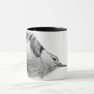 Nuthatch, witte vogel mok
