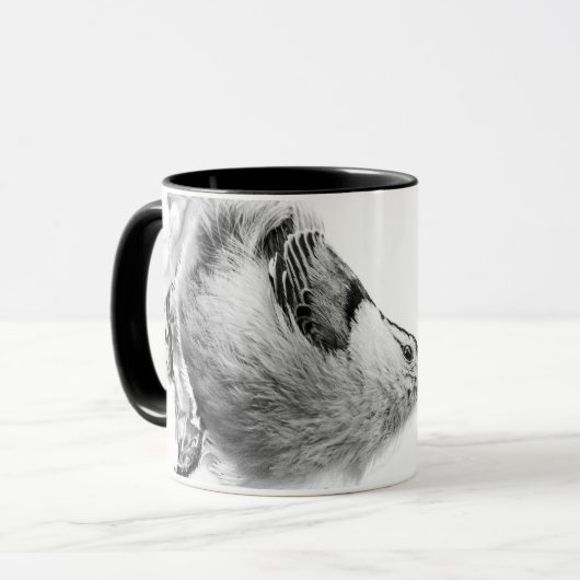 Nuthatch, witte vogel mok (Voorkant links)