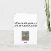 Nuthatch Woodcarving Note Kaart (Achterkant)
