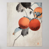 Nuthatcher atop Persimmons by Ohara Koson Japanese Poster (Voorkant)