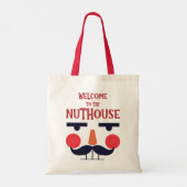 Nuthouse Funny Christmas Holiday Grocery Tote Bag (Achterkant)
