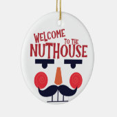  Nuthouse Funny Kerstvakantie Keramisch Ornament (Rechts)