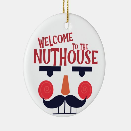  Nuthouse Funny Kerstvakantie Keramisch Ornament (Rechts)
