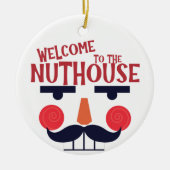 Nuthouse Funny Kerstvakantie Keramisch Ornament (Voorkant)
