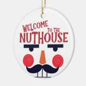 Nuthouse Funny Kerstvakantie Keramisch Ornament (Links)