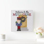 Nuthouse kerstwandklok vierkante klok (Huis)