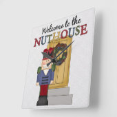 Nuthouse kerstwandklok vierkante klok (Hoek)
