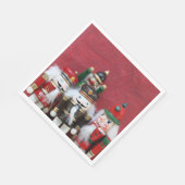 Nutkraakgroep op rood servetten (Hoek)