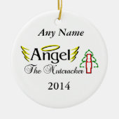 Nutkraker Angel Keramisch Ornament (Voorkant)