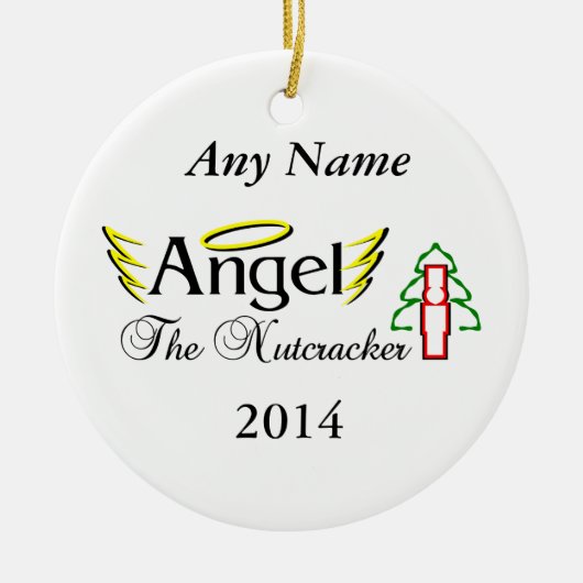 Nutkraker Angel Keramisch Ornament (Voorkant)