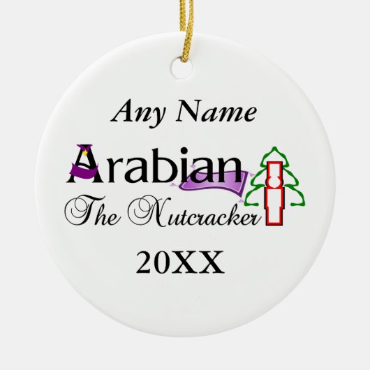 Nutkraker Arabian Keramisch Ornament (Voorkant)