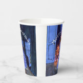 Nutkraker  Art Nouveau Blue Papieren Bekers (Links)