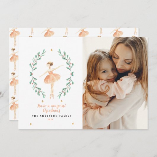 Nutkraker ballerina botanica 1 foto Kerstmis (Voorkant / Achterkant)