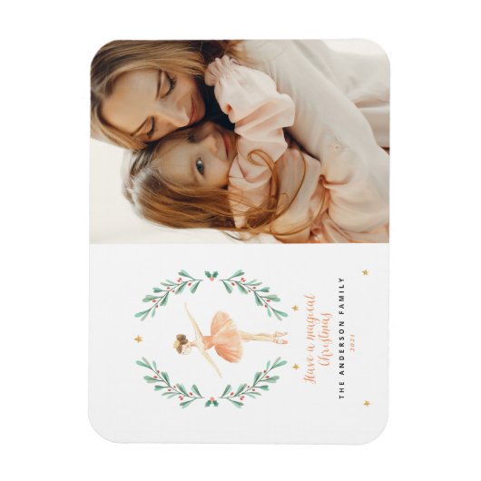 Nutkraker ballerina botanica 1 foto Kerstmis Magneet (Verticaal)