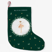 Nutkraker ballerina botanisch schattig kerstmeisje kleine kerstsok (Voorkant)