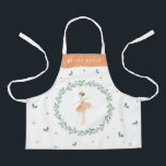 Nutkraker ballerina botanisch schattig kerstmeisje schort<br><div class="desc">Nutkraker waterverf ballerina botanische kerstcadeautjes voor kerstfeestdagen,  roze vakantiespron.</div>