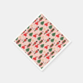 Nutkraker & Ballerina Cute Pink Kerstmis Servet (Hoek)