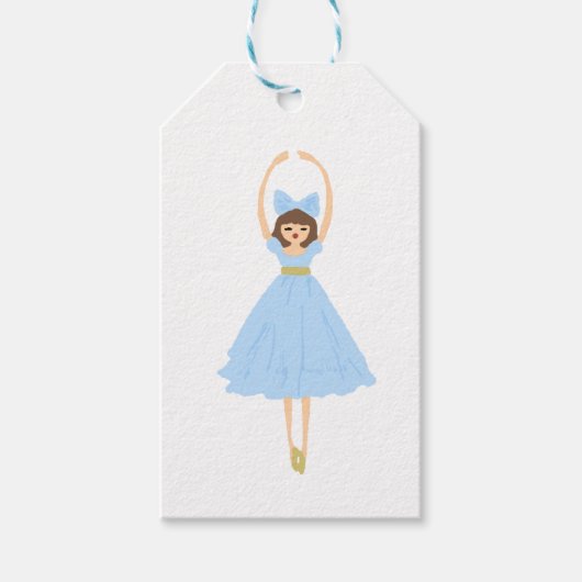 Nutkraker Ballerina Illustration Design Classic Cadeaulabel (Voorkant)