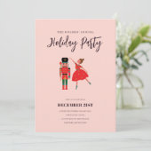Nutkraker Ballerina jaarlijkse kerstfeest Kaart (Staand voorkant)